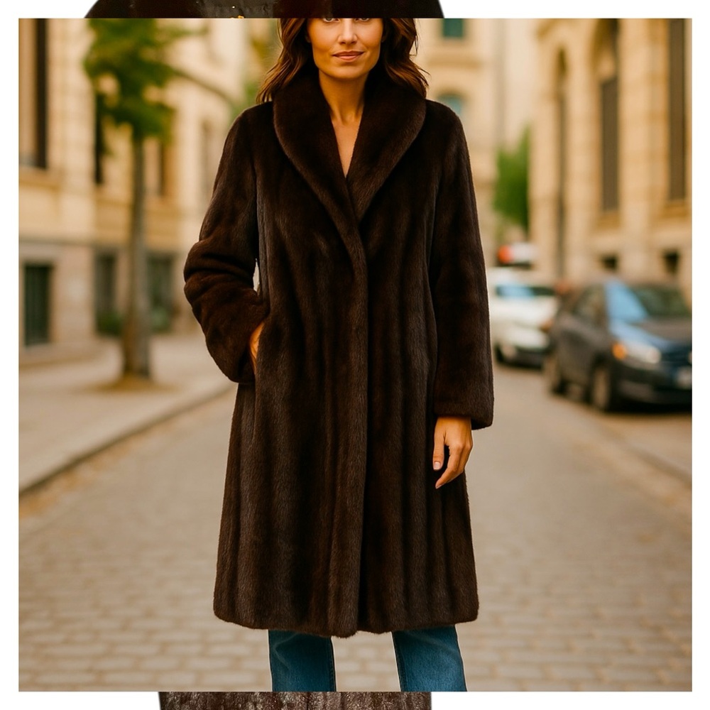 Elegant Brown Women's Coat